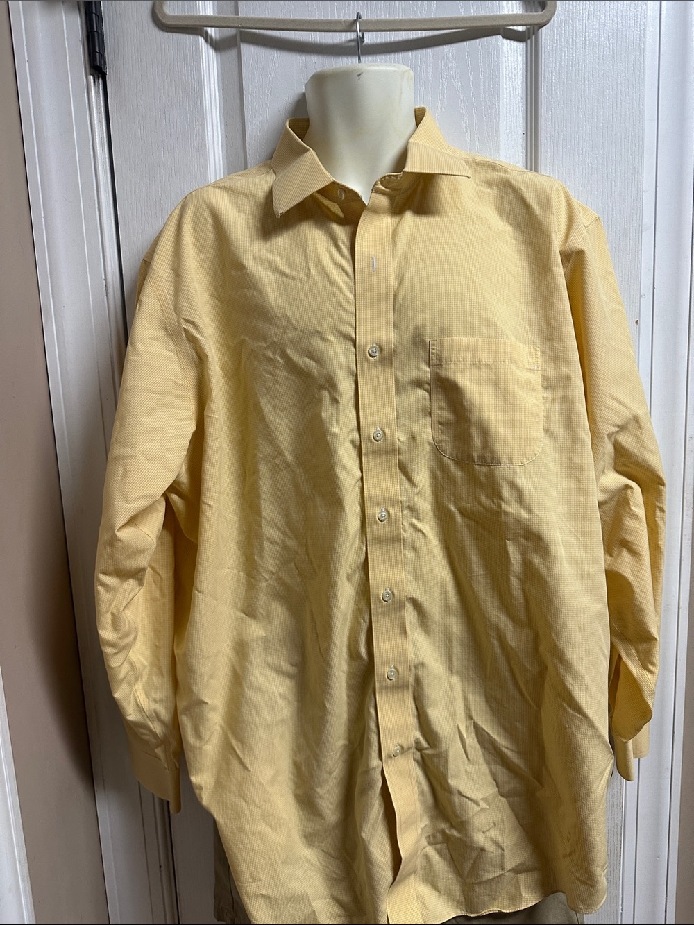 Brooks Brothers Pale Yellow Cotton Dress Shirt